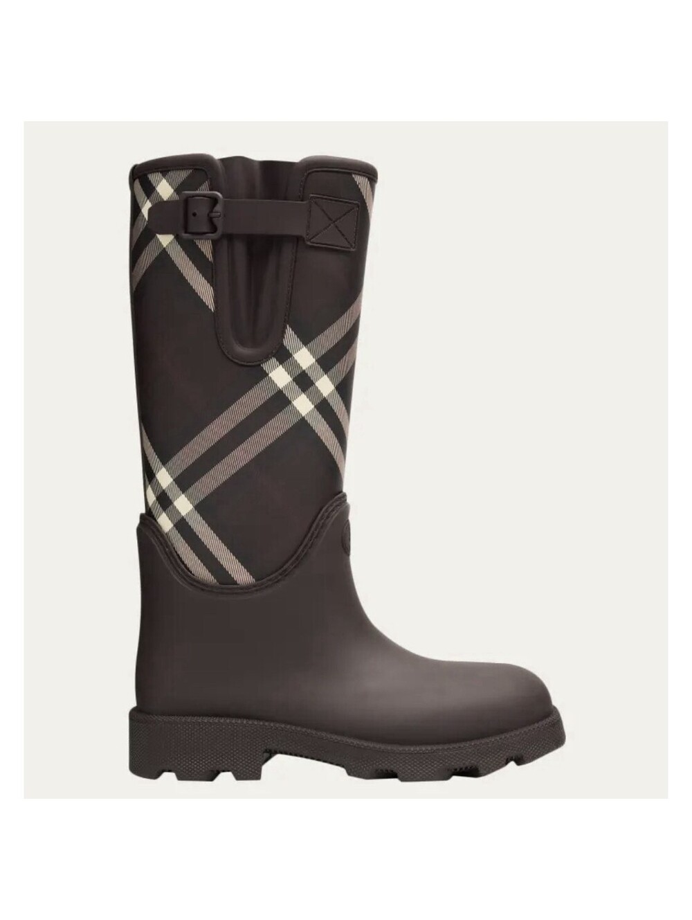 NIB Burberry Womens EU 41 US 11 Fabric Boot With Rubber Galoche Free Shipping